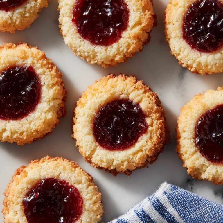 Thumbprint Cookies with Walnut and Raspberry Jam Recipe
