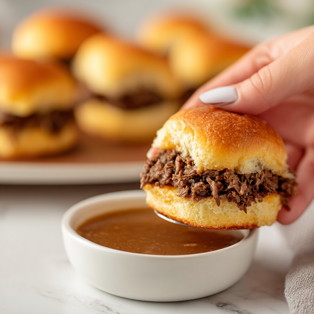Crock Pot French Dip Sandwiches Recipe - Recipe Image
