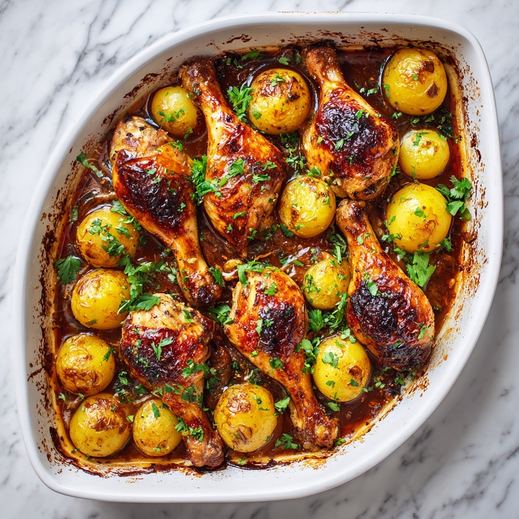 One Pan Lemon Herb Chicken and Potatoes Recipe - Recipe Image