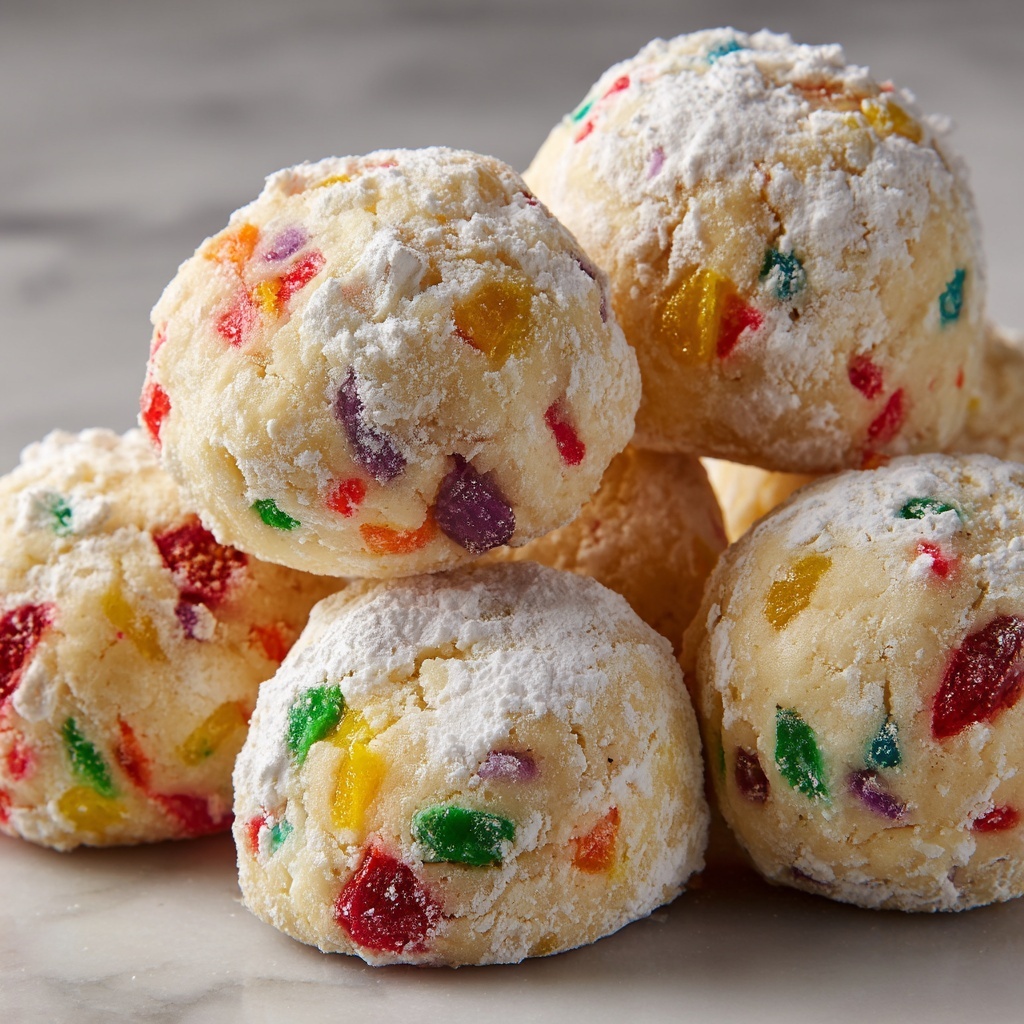 Funfetti Snowball Cookies Recipe - Recipe Image
