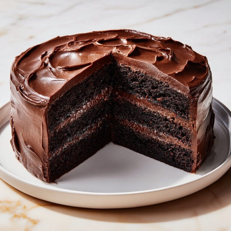 Homemade Chocolate Cake with Chocolate Frosting Recipe