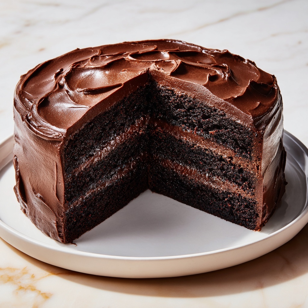 Homemade Chocolate Cake with Chocolate Frosting Recipe - Recipe Image