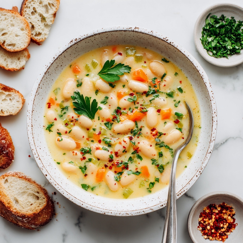 Creamy Tuscan White Bean Soup with Kale Recipe - Recipe Image