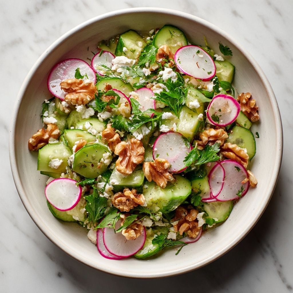 Herb and Radish Salad with Feta and Walnuts Recipe - Recipe Image