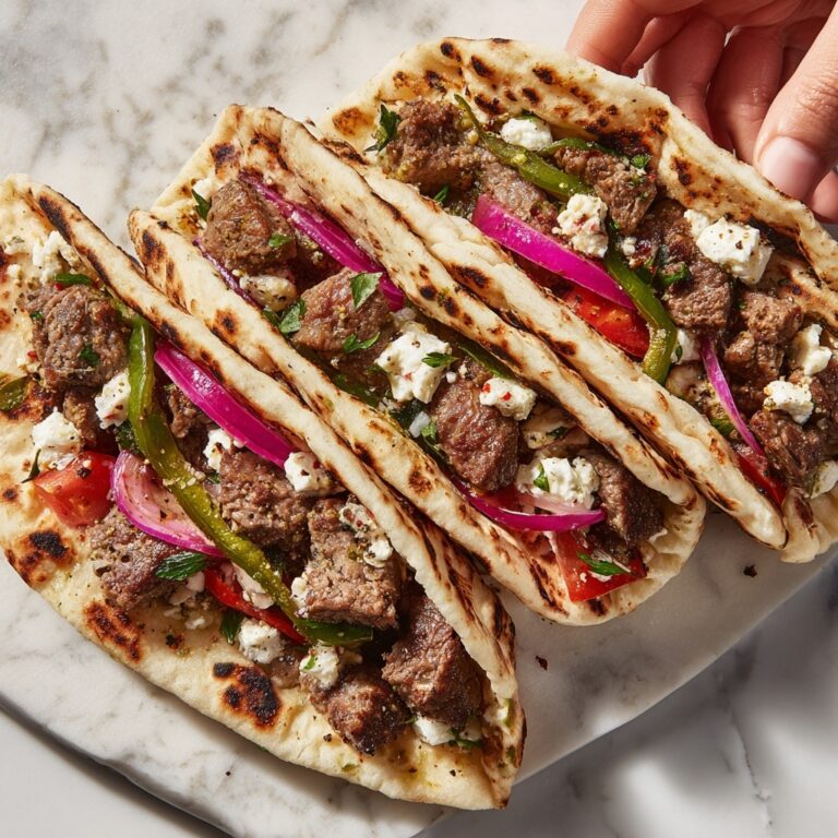 Lamb Gyros with Warm Pita and Toppings Recipe
