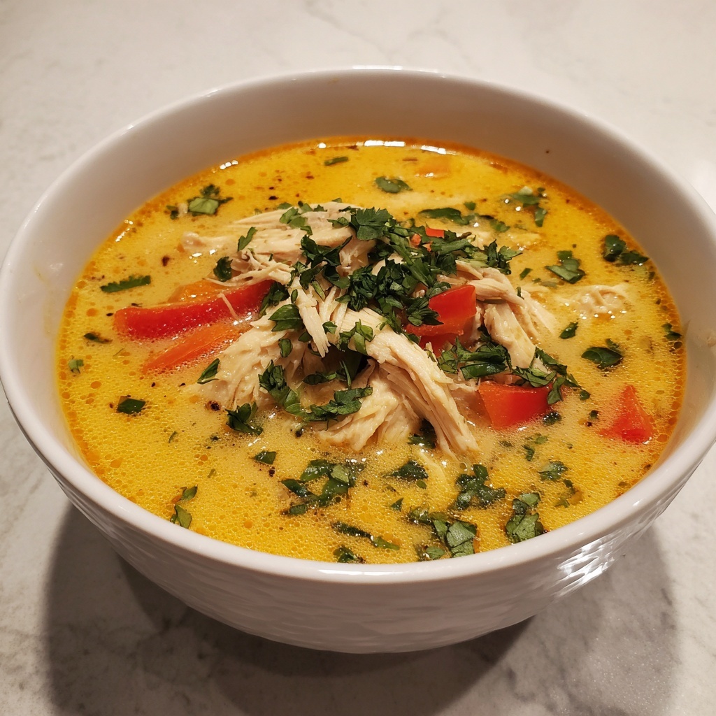 Crockpot Thai Coconut Chicken Soup Recipe - Recipe Image