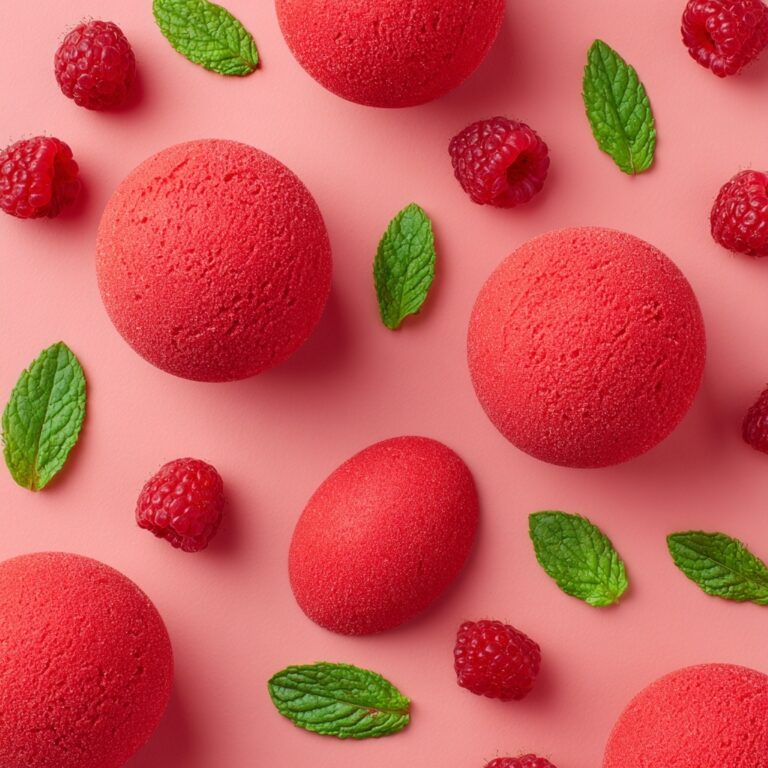 Raspberry Sorbet with Fresh Mint Recipe
