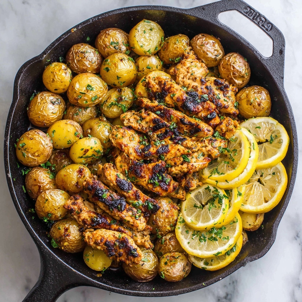 Chicken and Potato Skillet with Lemon and Parsley Recipe - Recipe Image