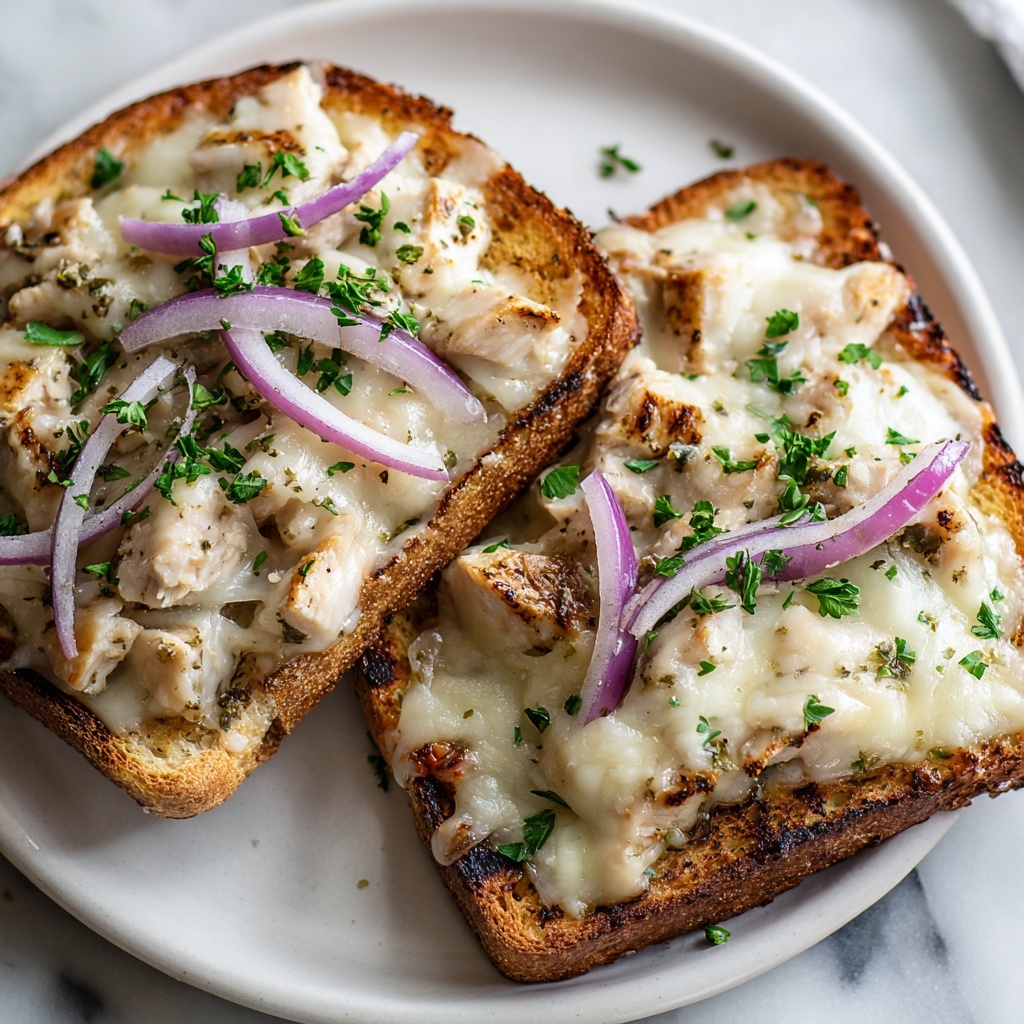 French Bread Chicken Alfredo Pizza Recipe - Recipe Image