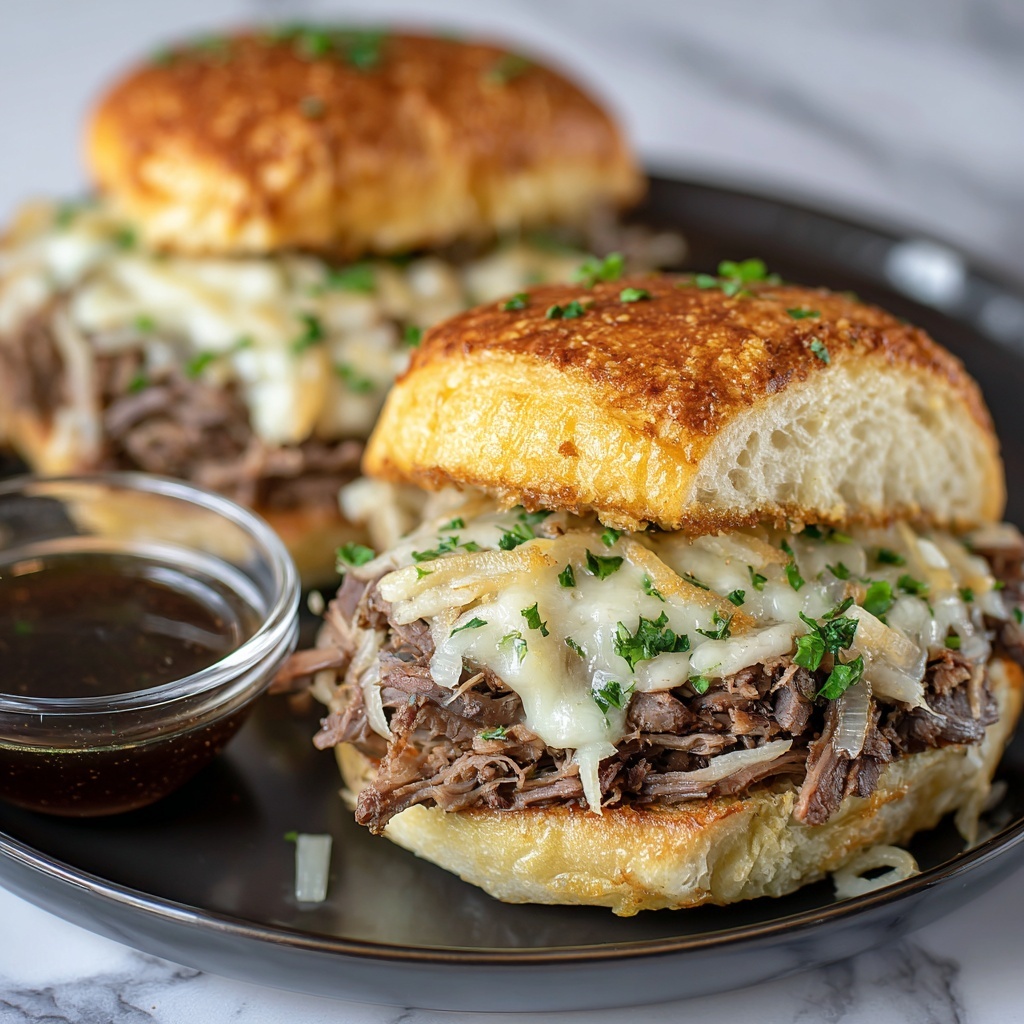 Italian Slow Cooker Beef Sandwiches Recipe - Recipe Image