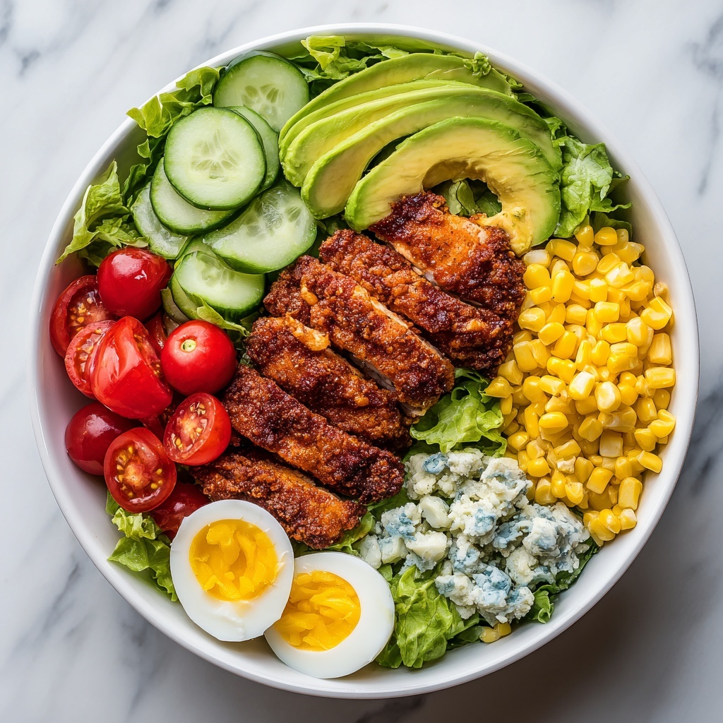 Crusted Chicken Cobb Salad with Honey Mustard Dressing Recipe - Recipe Image