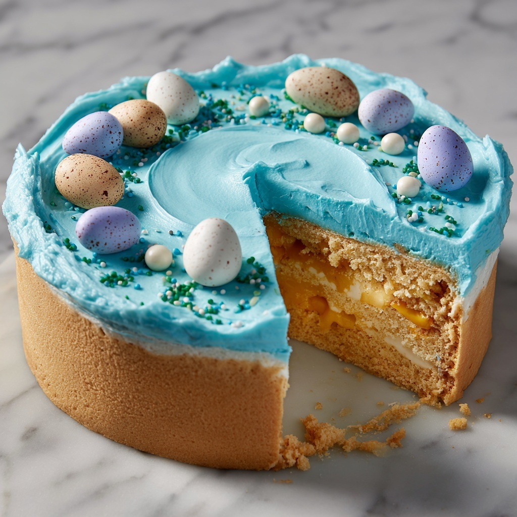 Speckled Robin’s Egg Cake Roll Recipe - Recipe Image