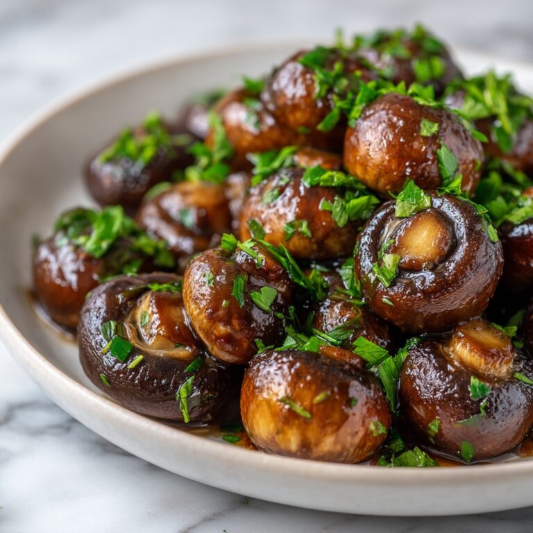 Balsamic Garlic Grilled Mushroom Skewers Recipe