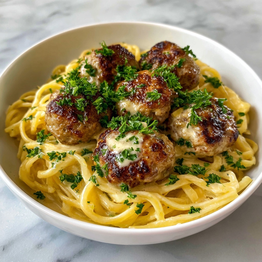 Garlic Butter Chicken Bites with Creamy Parmesan Pasta Recipe - Recipe Image