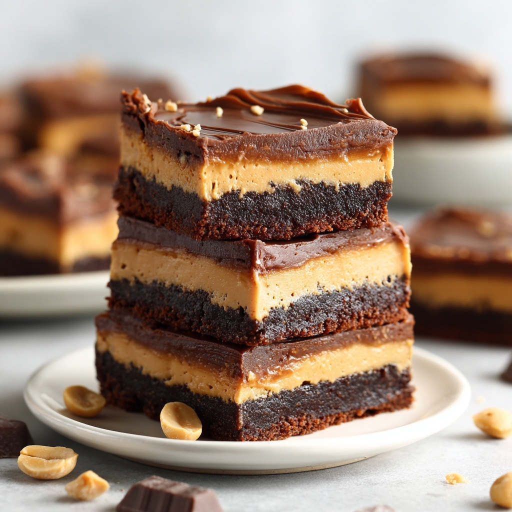 Peanut Butter Stuffed Brownies Recipe - Recipe Image