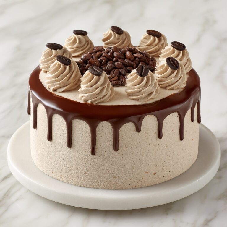 Coffee Ice Cream Cake with Hot Fudge and Chocolate Shavings Recipe