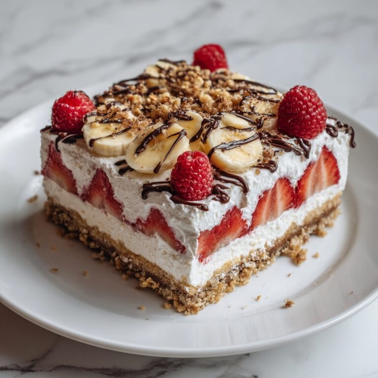 No-Bake Banana Split Cake Recipe