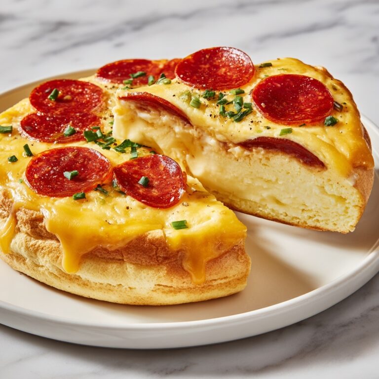 Cheesy Salami Chicken Hashbrown Omelette Recipe