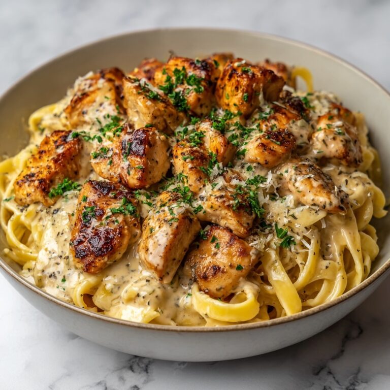 Chicken Bites with Creamy Parmesan Pasta Recipe