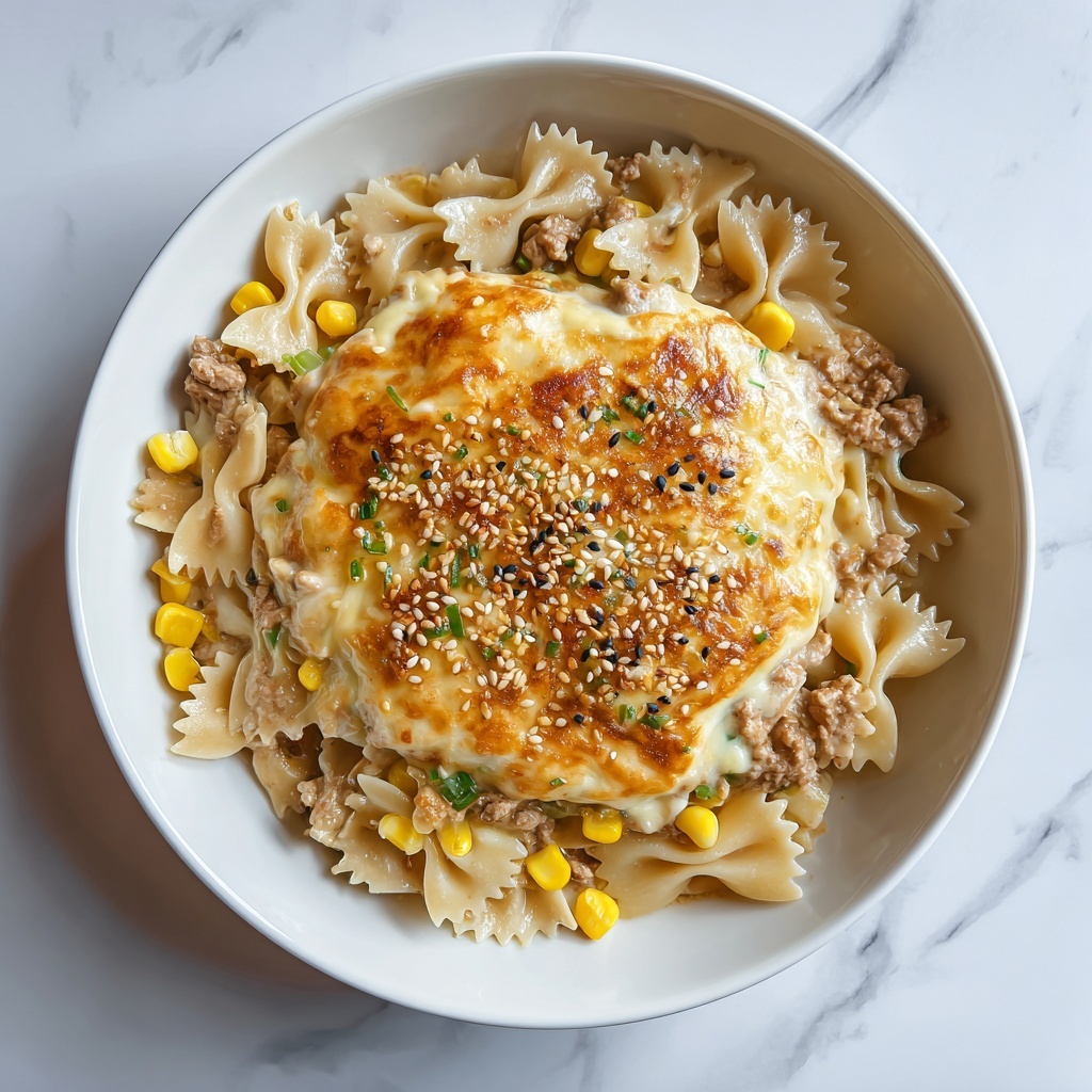 Creamy Ranch Beef and Sweet Corn Bowtie Casserole Recipe - Recipe Image