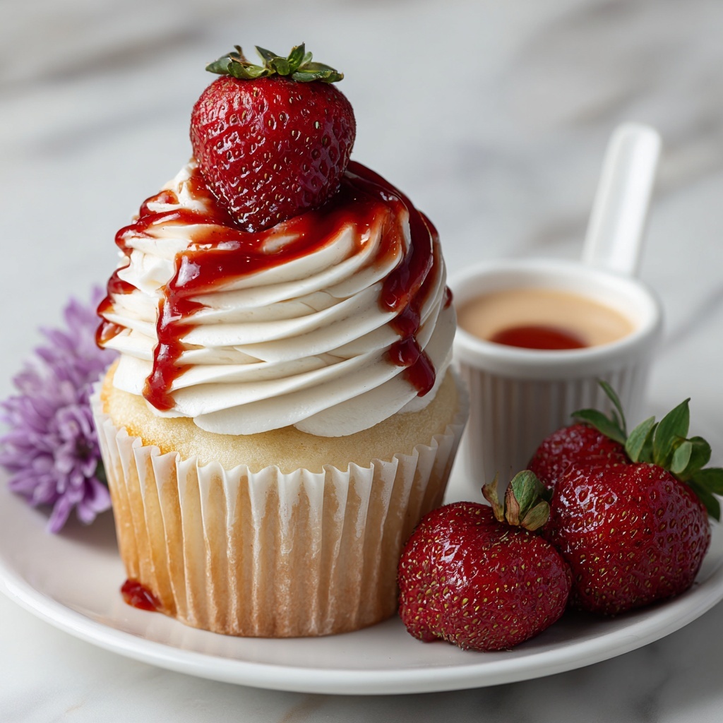 Real Strawberry Cupcakes Recipe - Recipe Image