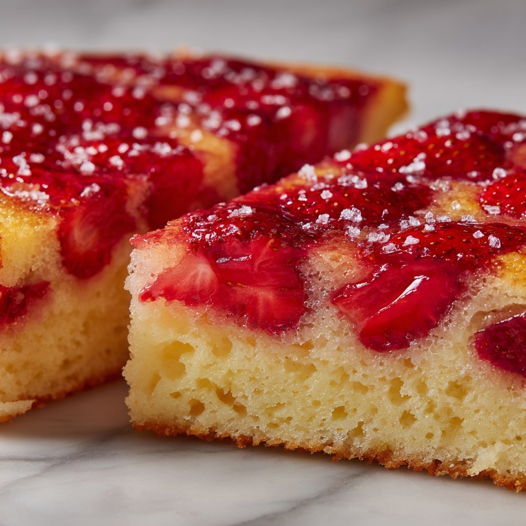 Nana’s Strawberry Rhubarb Cake Recipe - Recipe Image