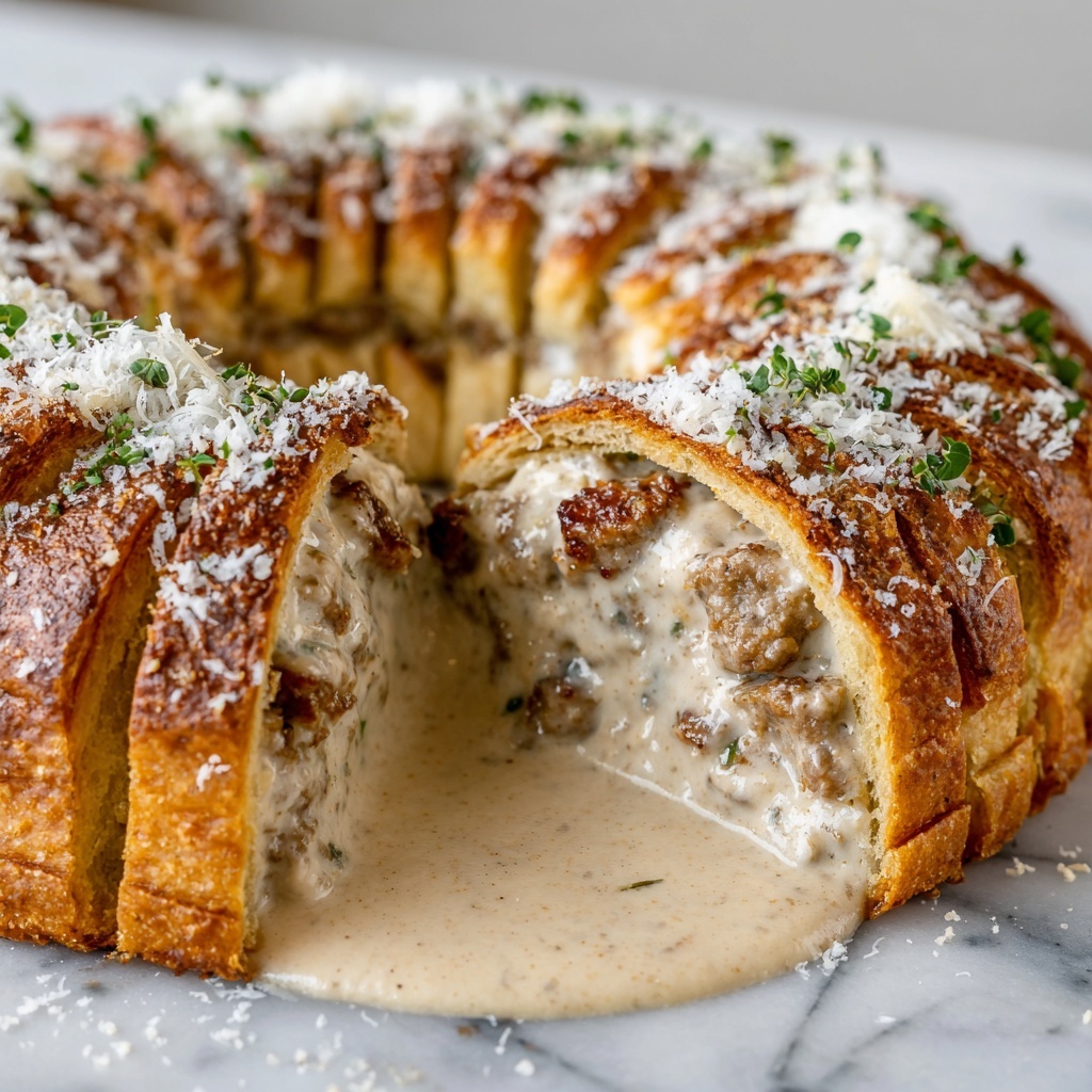 Sausage Gravy Puff Pie Recipe - Recipe Image