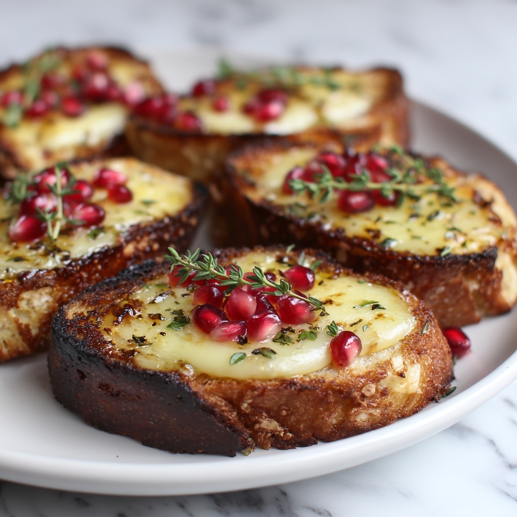 Pomegranate Brie Crostini Appetizer Recipe - Recipe Image