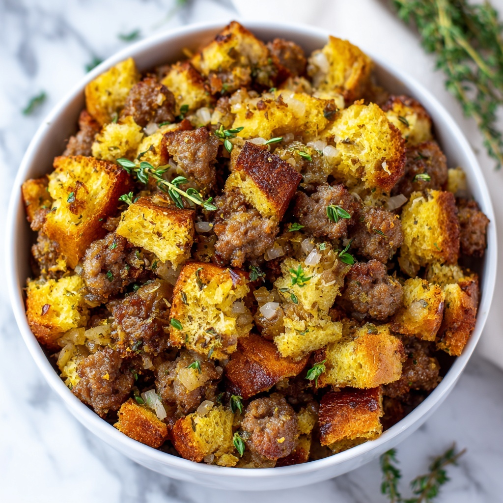 Crockpot Sausage and Apple Stuffing Recipe - Recipe Image