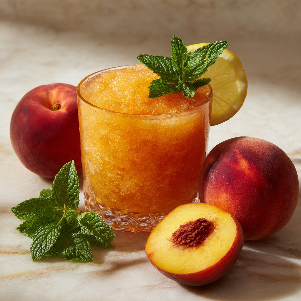 Peach Lemonade Slushie: The Ultimate Summer Refreshment Recipe - Recipe Image