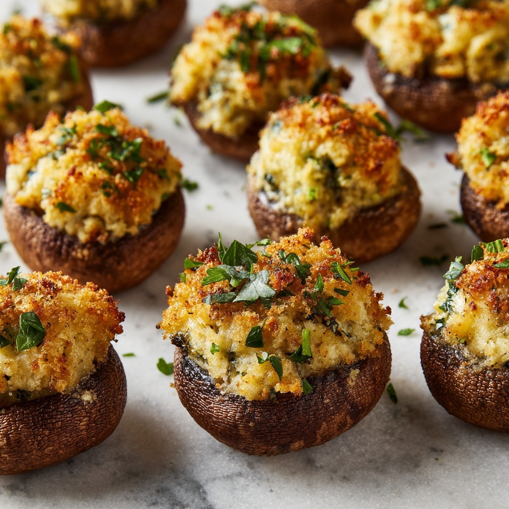 Crab-Stuffed Mushrooms Recipe - Recipe Image