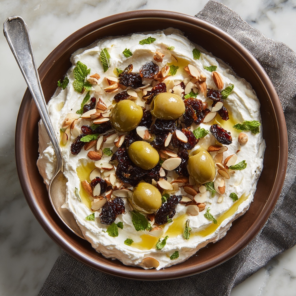 Ricotta with Crushed Olives, Almonds & Lemon Recipe - Recipe Image