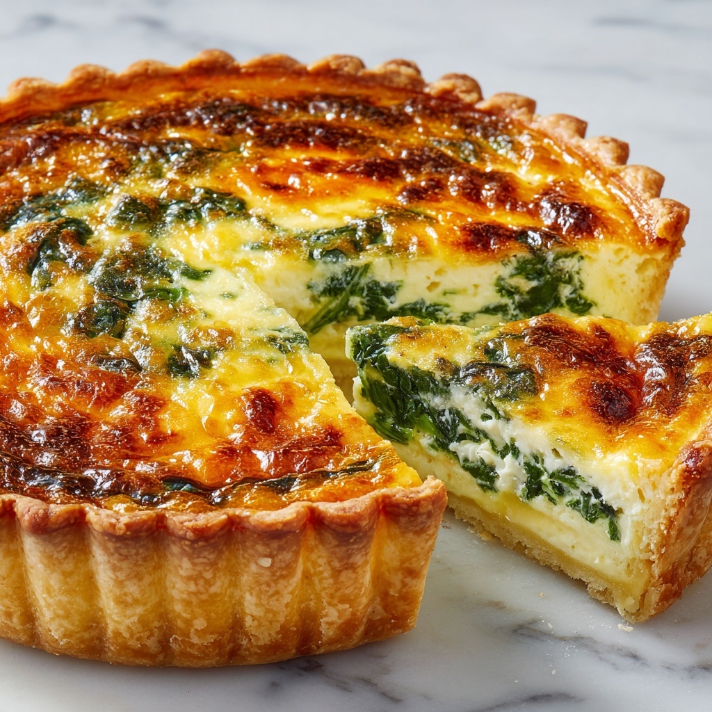 Elegant Ricotta and Spinach Quiche Recipe - Recipe Image