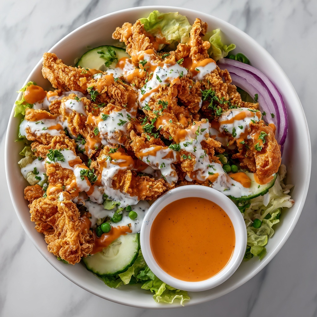 Fried Buffalo Chicken Salad Recipe - Recipe Image
