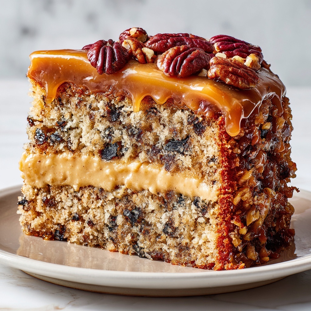 Southern Pecan Caramel Cake Recipe - Recipe Image