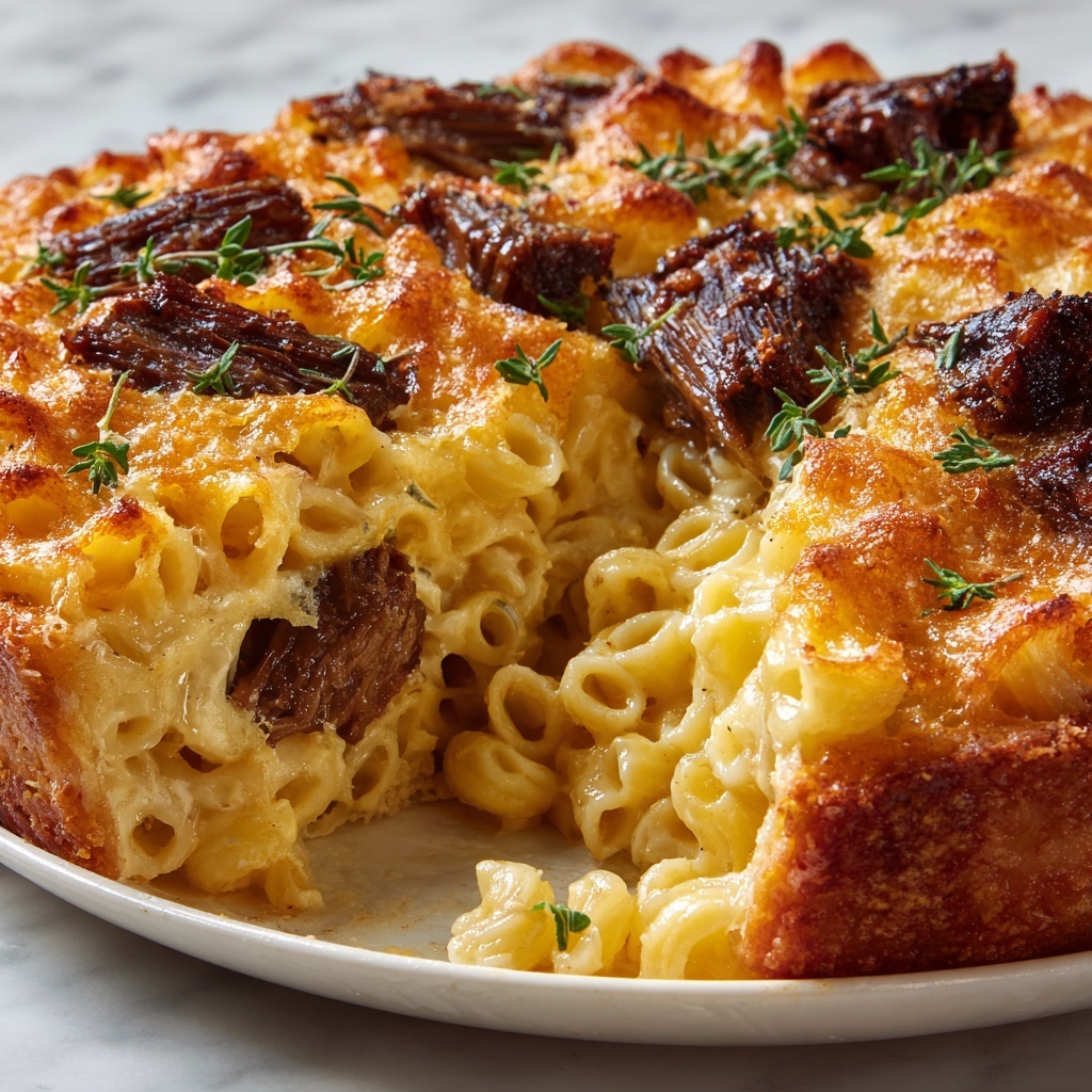 Oxtail Pot Pie with Mac & Cheese Crust Recipe - Recipe Image