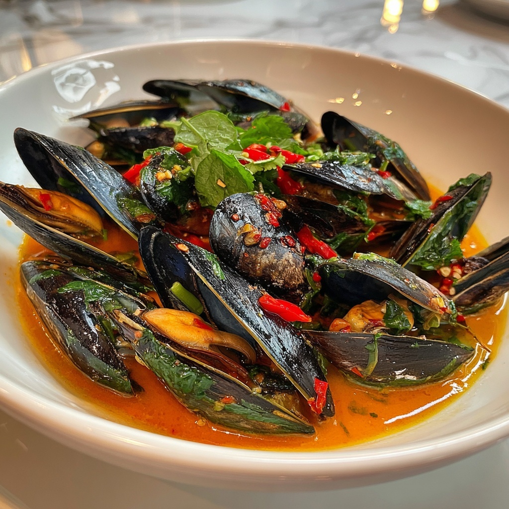 Thai Coconut Curry Mussels Recipe - Recipe Image
