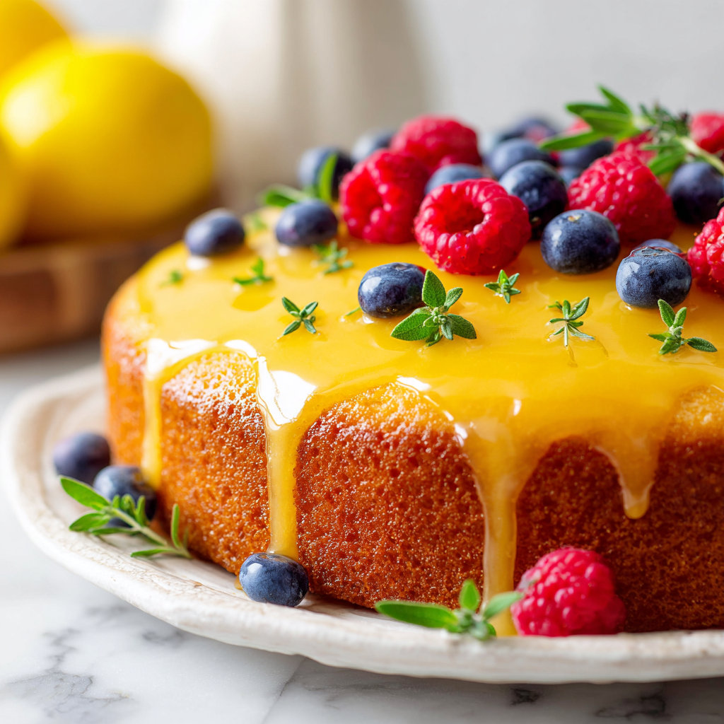 Lemon Olive Oil Cake Recipe - Recipe Image