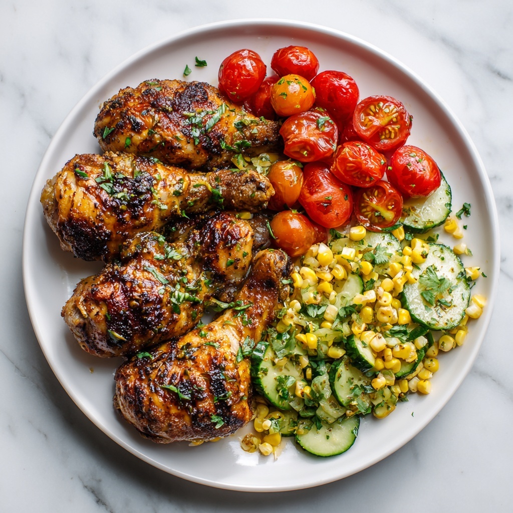 Grilled Chicken Wings with Corn Recipe - Recipe Image