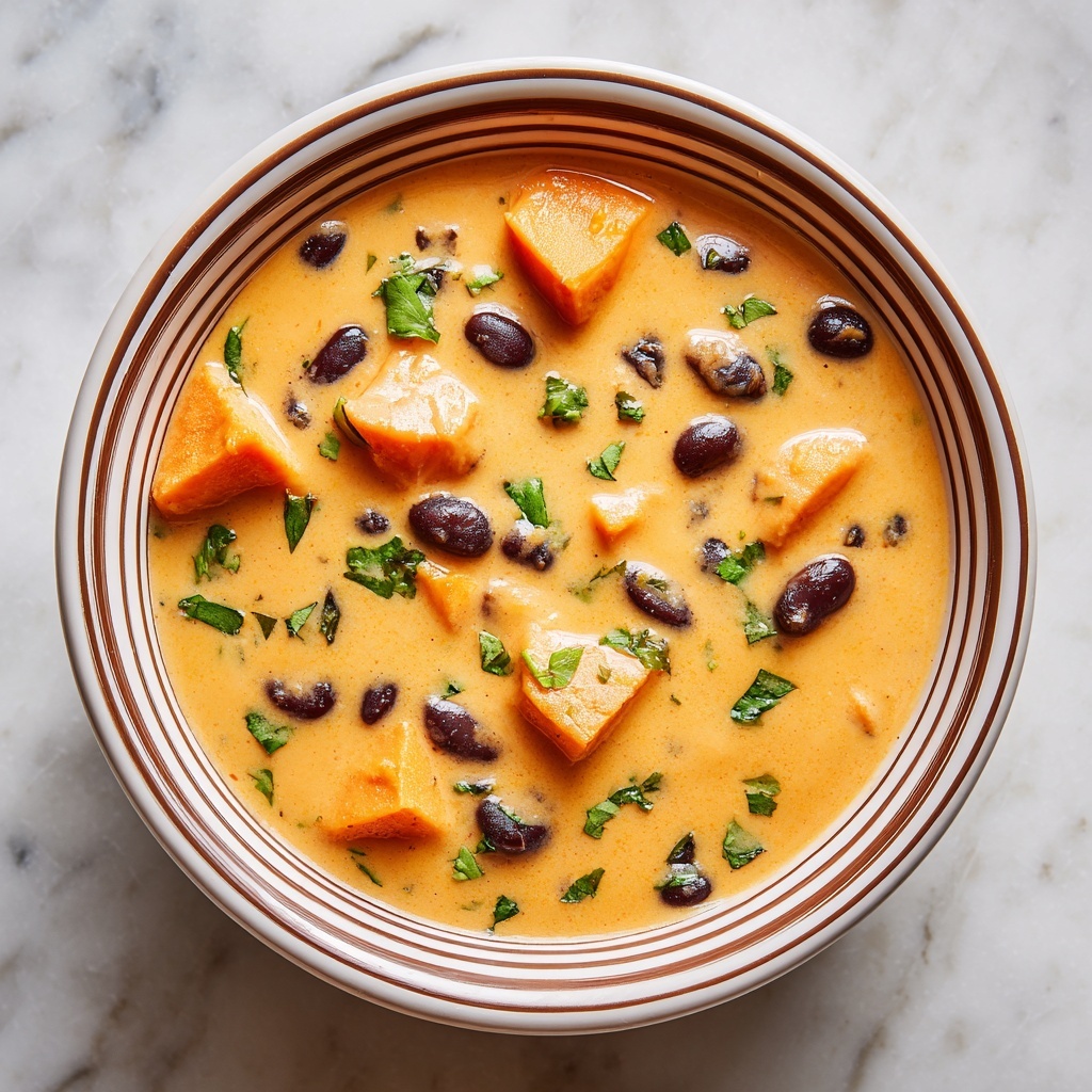 Roasted Sweet Potato and Black Bean Soup Recipe - Recipe Image