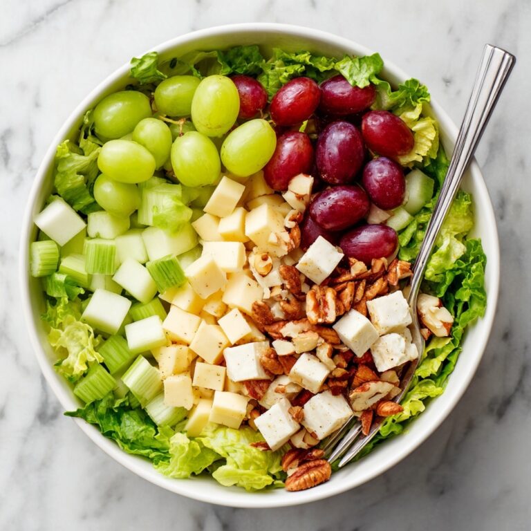 Creamy Greek Yogurt Waldorf Salad with Apples, Grapes, and Toasted Walnuts Recipe