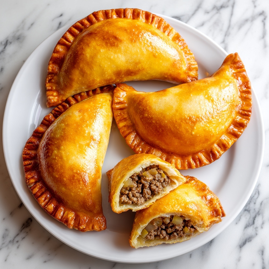 Baked or Fried Empanadas with Savory Ground Beef or Chicken Filling Recipe - Recipe Image