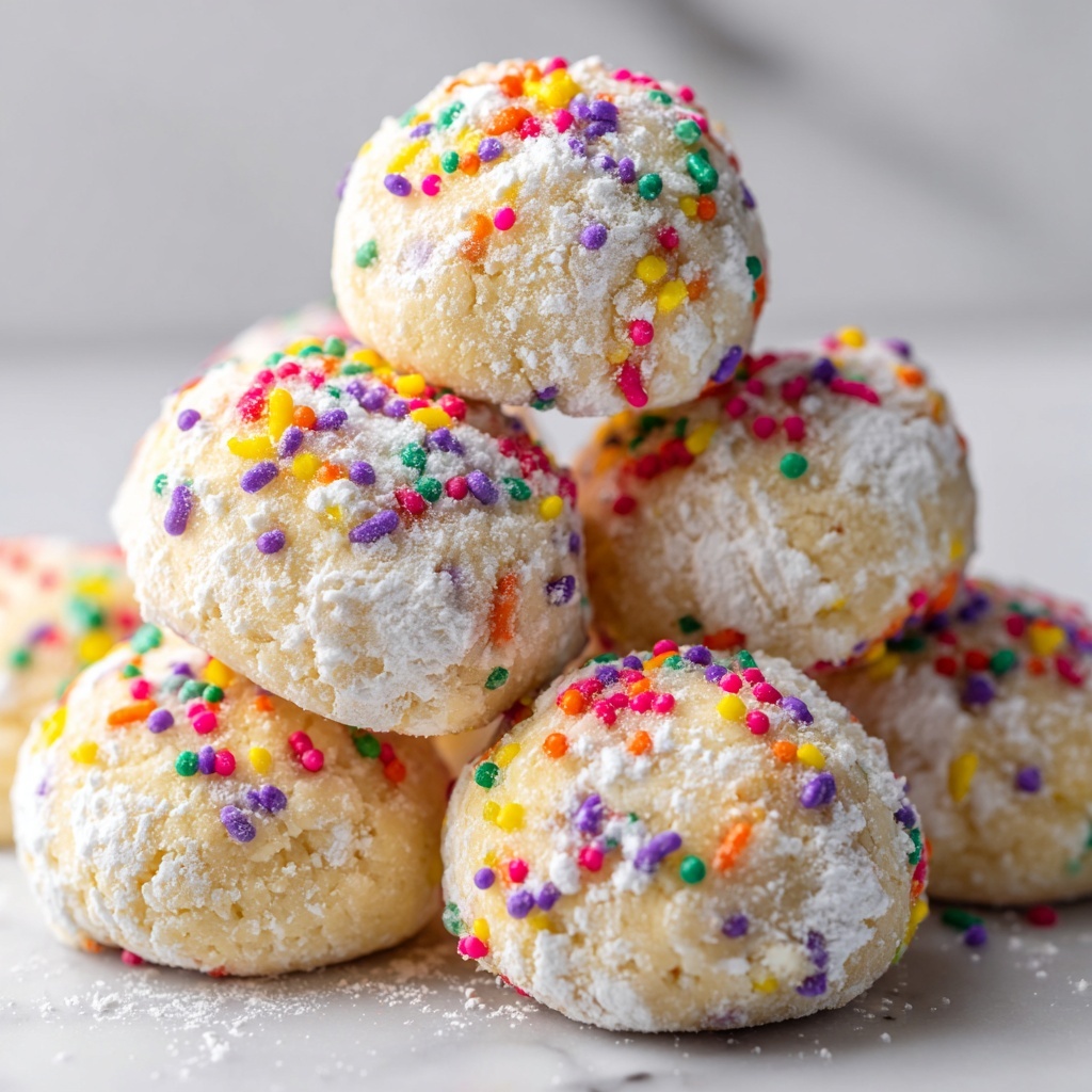 Funfetti Snowball Cookies Recipe - Recipe Image