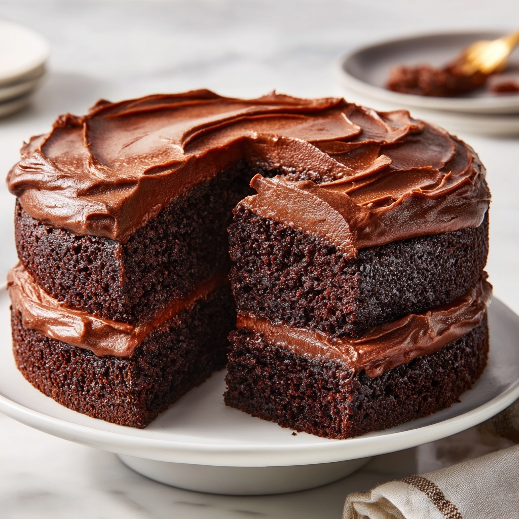 Homemade Chocolate Cake with Chocolate Frosting Recipe - Recipe Image