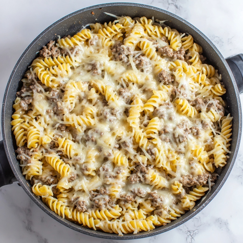 Cheesy Ground Beef Pasta Skillet: A One-Pan Comfort Food Classic Recipe - Recipe Image