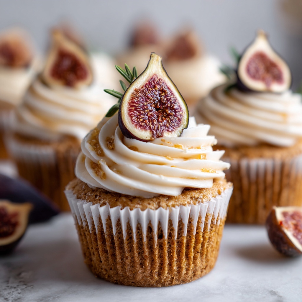 Fig Cupcakes with Honey Cream Cheese Frosting Recipe - Recipe Image