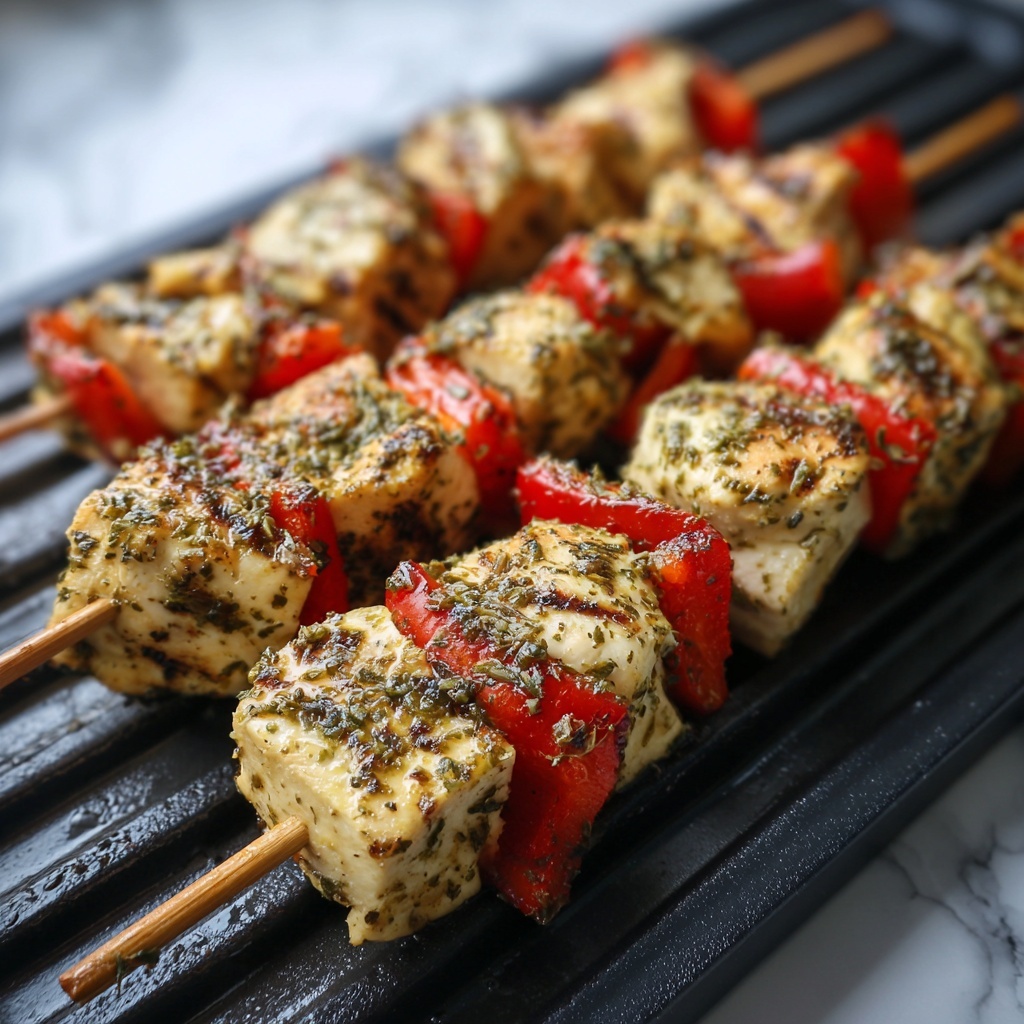Chicken Pesto Kabobs Recipe - Recipe Image