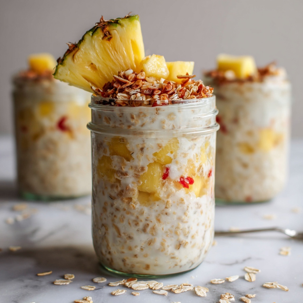Pineapple Upside-Down Overnight Oats Recipe - Recipe Image