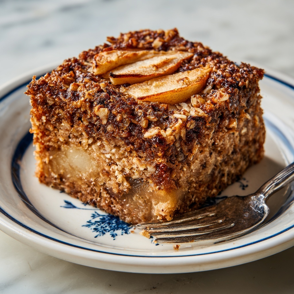 Healthy Breakfast Oatmeal Apple Cake Recipe - Recipe Image