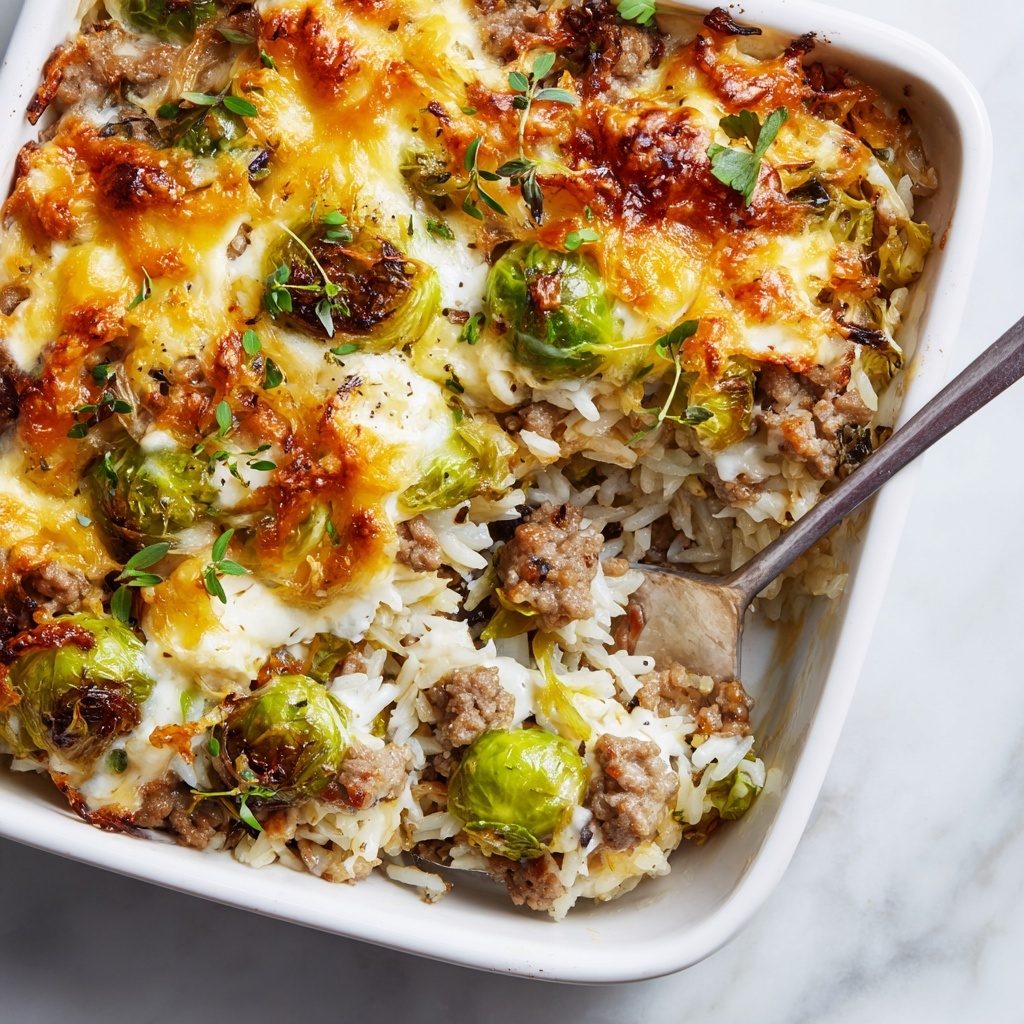 Sausage and Brussels Sprouts Casserole Recipe - Recipe Image